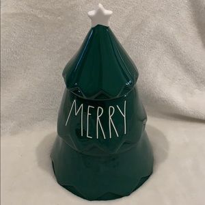 Rae Dunn Christmas tree canister